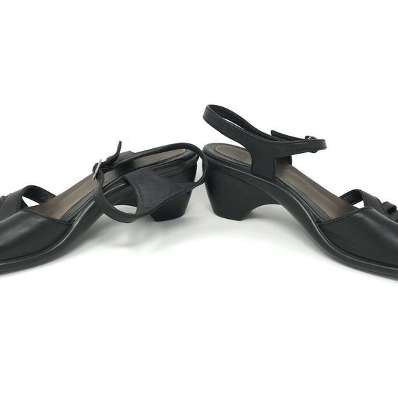 Dansko Ankle Strap Sandals Black Block Heels 11 - Picture 3 of 9